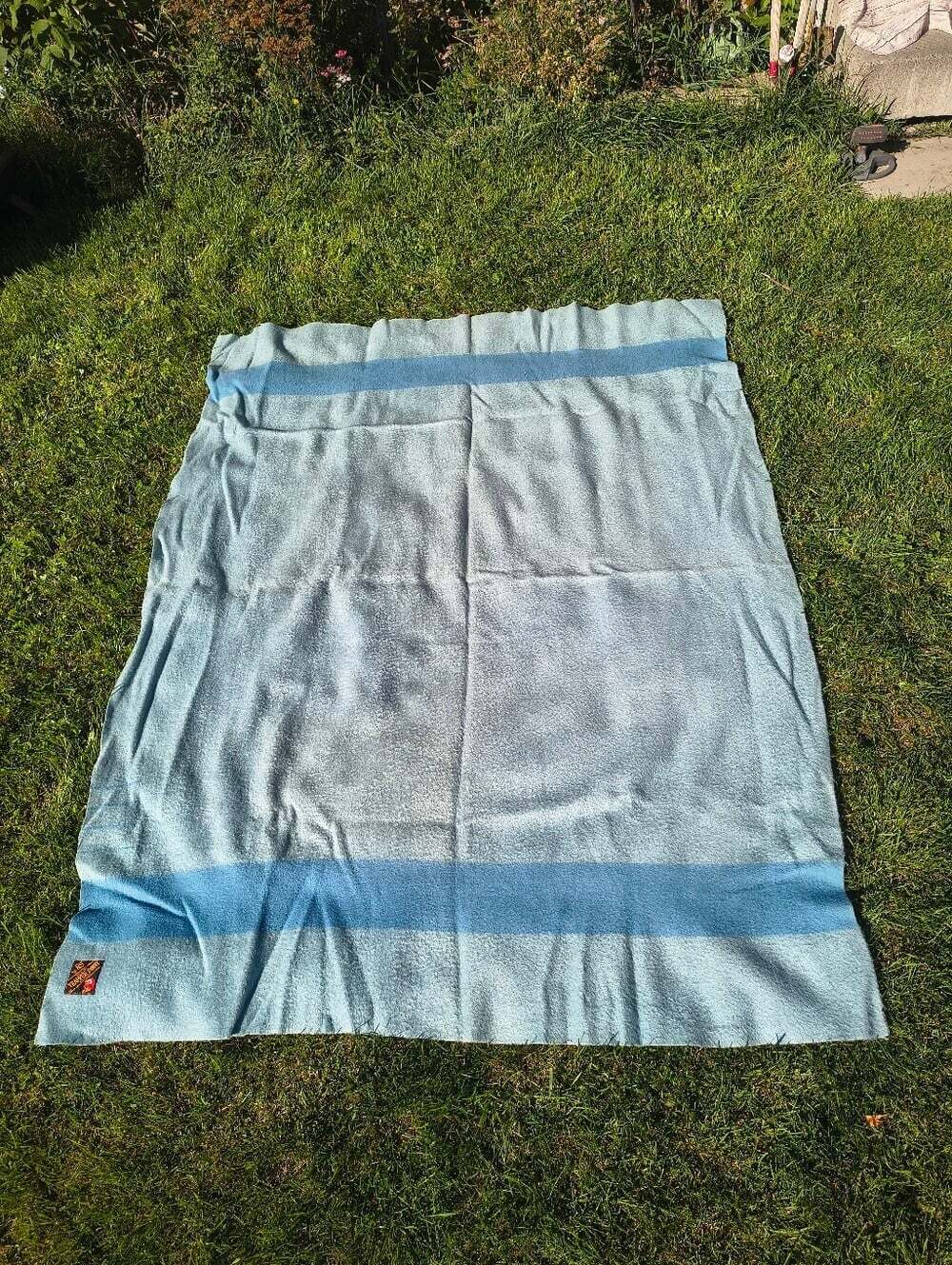 Vintage Trapper Point Blue 4 Point Blanket - Picture 6 of 13